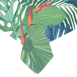 heliconia palm and monstera leaves pattern Tablecloth