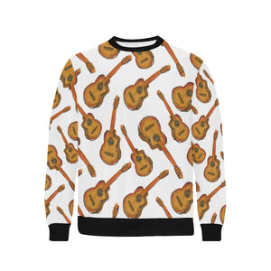 Paint Guitar Pattern Men's Crew Neck Sweatshirt