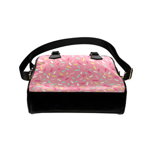 Pink donut glaze candy pattern Shoulder Handbag