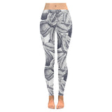 Guava tropical hand drawn pattern Women's Legging Fulfilled In US