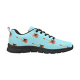 electric guitar pattern light blue background Men's Sneaker Shoes
