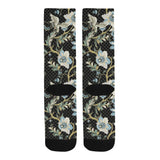 Japanese crane ornament elements Crew Socks