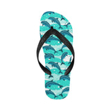 Dolphin sea pattern Unisex Flip Flops