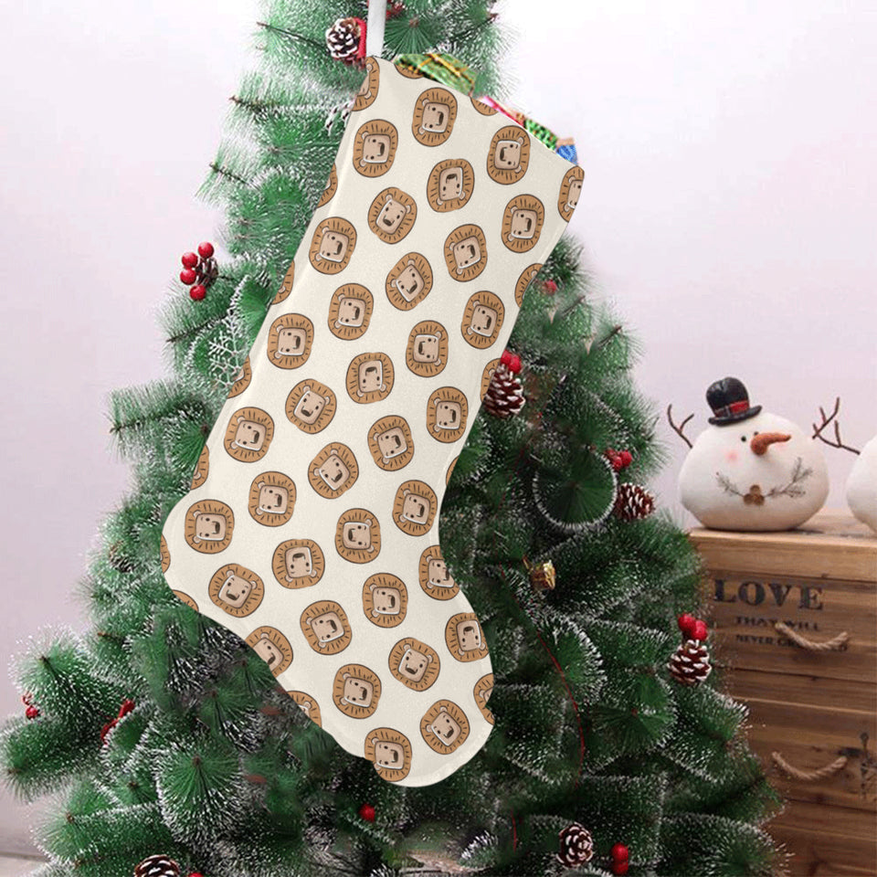 Lion Pattern Print Design 01 Christmas Stocking