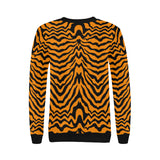 Bengal tigers skin print pattern Women's Crew Neck Sweatshirt
