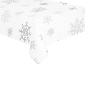 Snowflake pattern white background Tablecloth