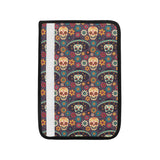 Sugar skulls flower maxican pattern Car Seat Belt Cover