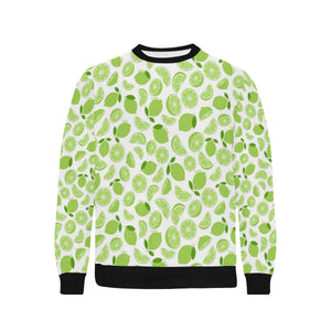 Lime design pattern Men's Crew Neck Sweatshirt