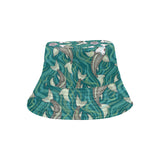 Koi Fish Carp Fish lotus pattern Unisex Bucket Hat