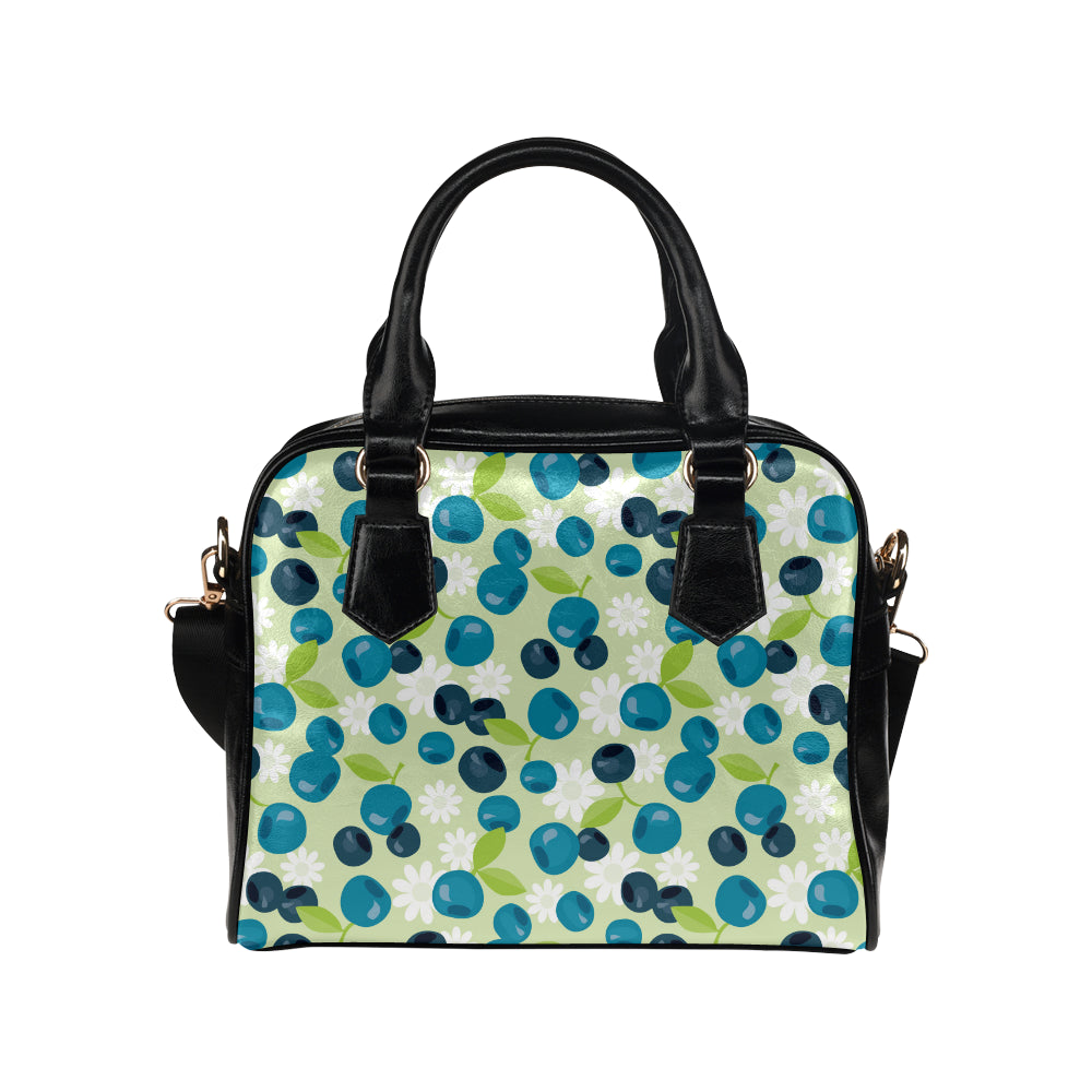 blueberry flower pattern Shoulder Handbag
