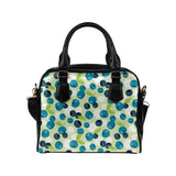 blueberry flower pattern Shoulder Handbag