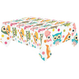 Color cute owl pattern Tablecloth