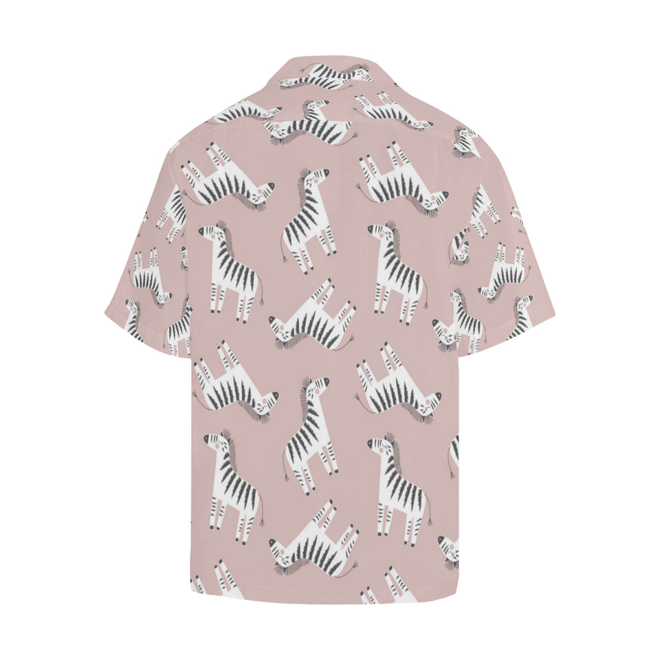 Cute zebra pattern Men's All Over Print Hawaiian Shirt