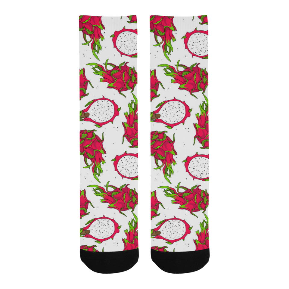 dragon fruits white background Crew Socks