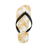 hand drawn orange fruit pattern Unisex Flip Flops