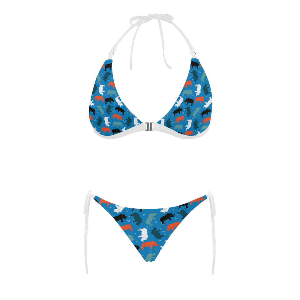 Colorful rhino pattern Sexy Bikinis Two-Piece Swimsuits