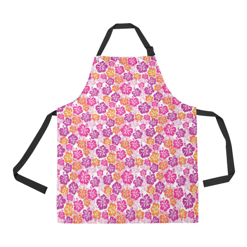 Hibiscus Pattern Print Design 01 All Over Print Adjustable Apron