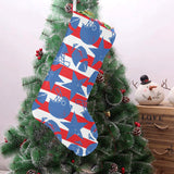 American football ball star stripes pattern Christmas Stocking