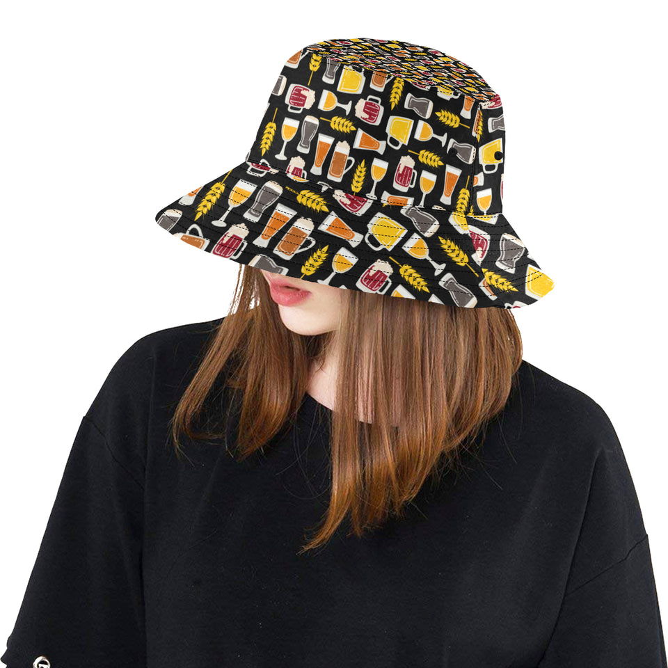 Beer type pattern Unisex Bucket Hat