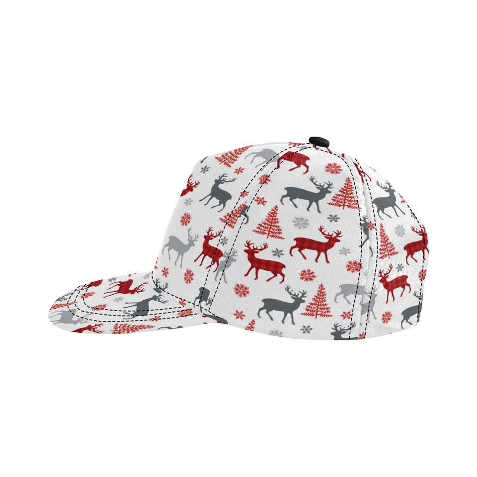 Deer tree snowflakes chrismas pattern All Over Print Snapback Cap