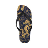 Gold dragon pattern Unisex Flip Flops