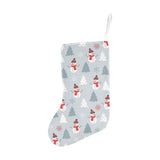 Snowman christmas tree snow gray background Christmas Stocking