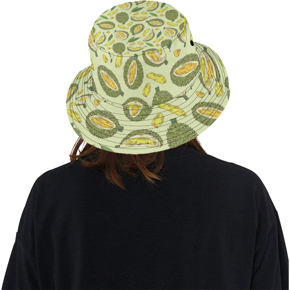 Durian leaves pattern background Unisex Bucket Hat