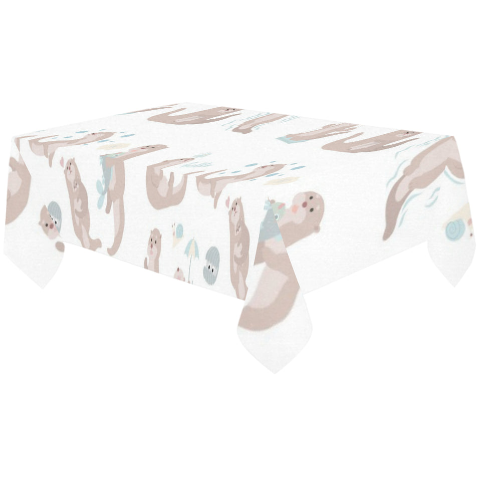 Cute sea otters pattern Tablecloth
