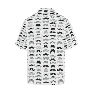 Mustache Beard Pattern Print Design 04 Men's All Over Print Hawaiian Shirt (Model T58)