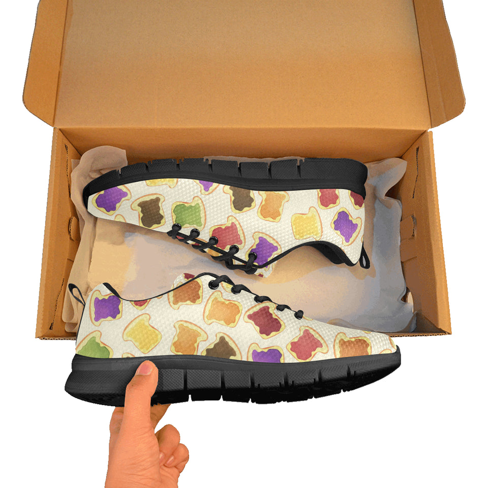 Bread Toast Pattern Print Design 02 Men's Breathable Sneakers ( Model 055)