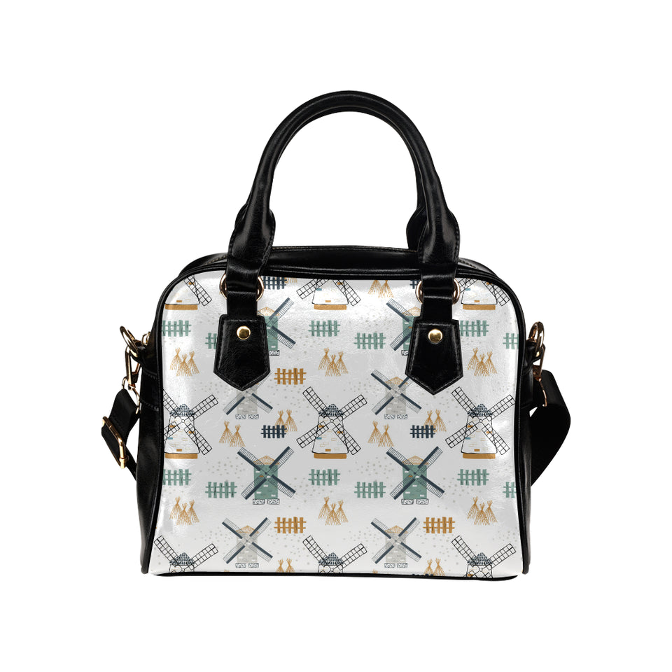 windmill pattern Shoulder Handbag