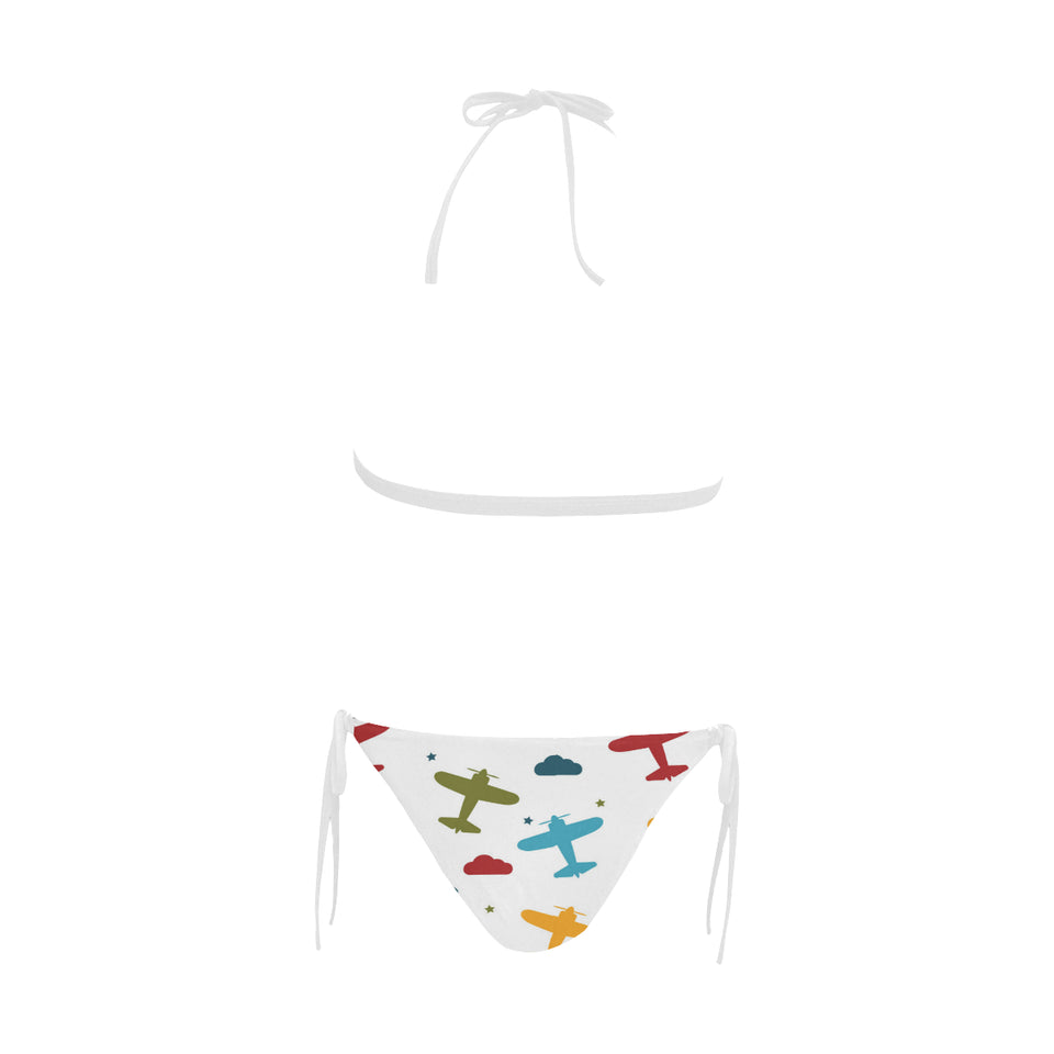 Airplane star cloud colorful Sexy Bikinis Two-Piece Swimsuits
