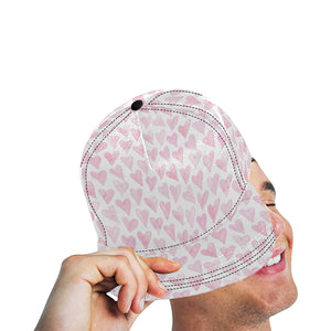 Watercolor pink heart pattern All Over Print Snapback Cap