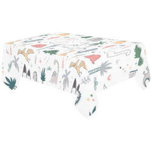 Cute cartoon dinosaurs tree pattern Tablecloth