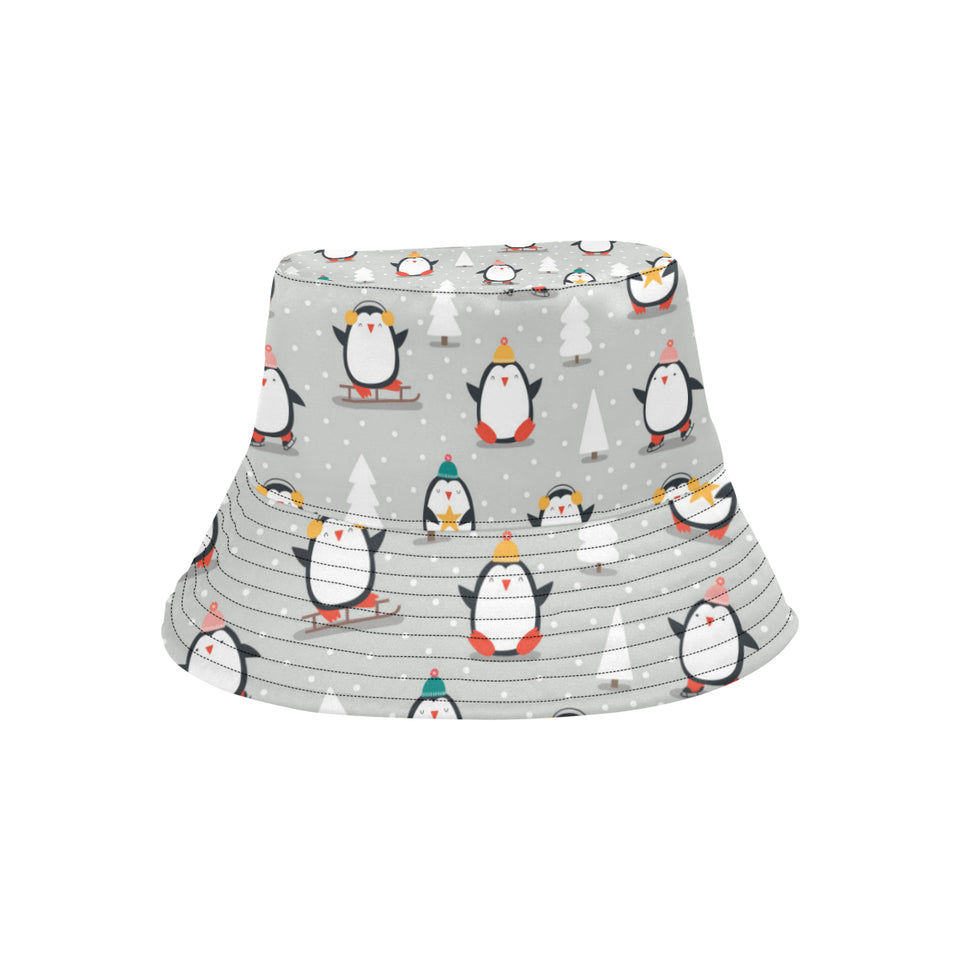 Cute Penguin christmas pattern Unisex Bucket Hat