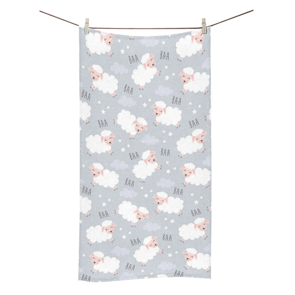 Sweet dreams sheep pattern Bath Towel