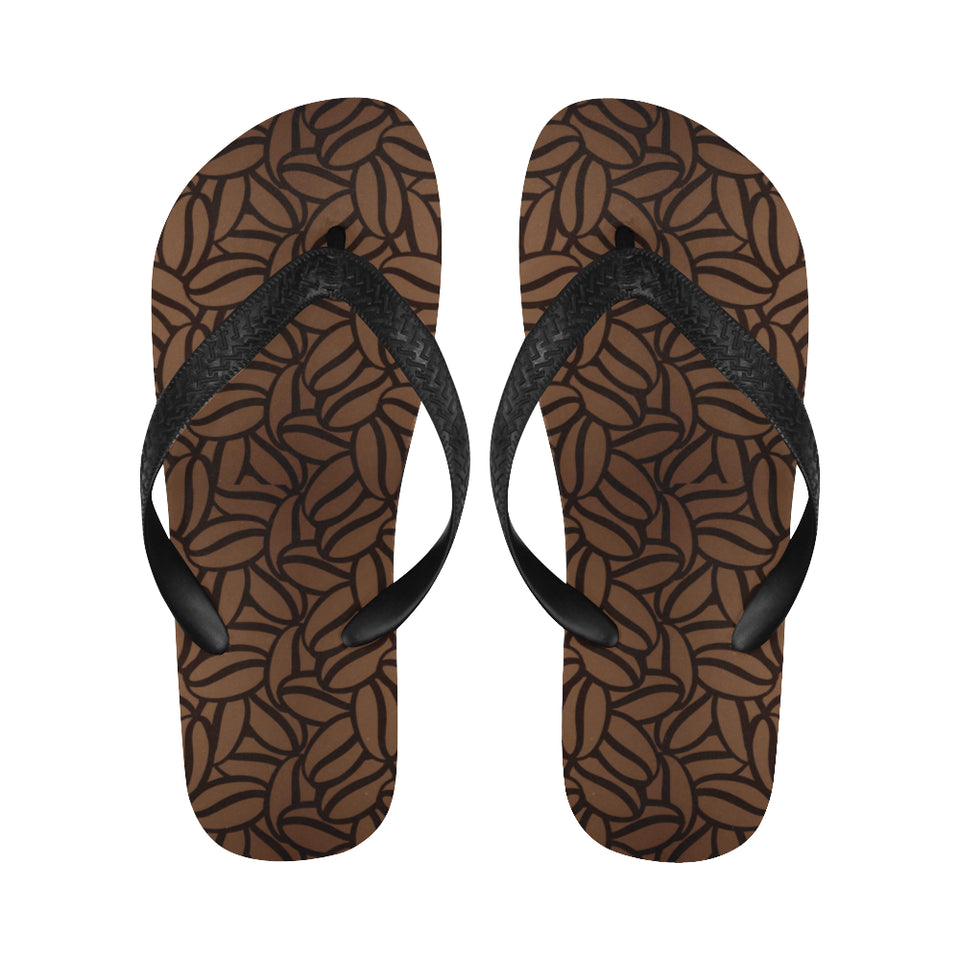coffee bean pattern Unisex Flip Flops