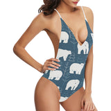 polar bear mother her child pattern Women's One-Piece Swimsuit
