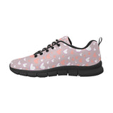 coral white heart pattern Men's Sneaker Shoes