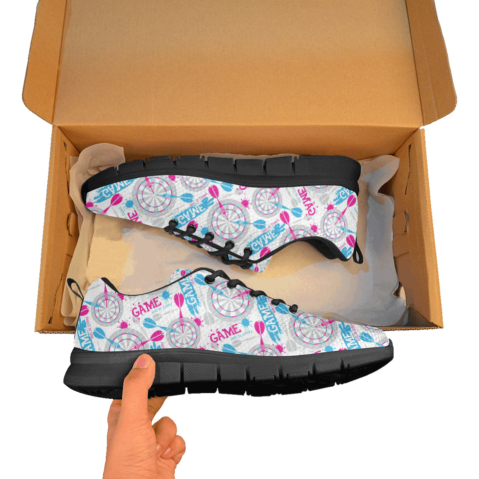 Darts Pattern Print Design 01 Men's Breathable Sneakers ( Model 055)