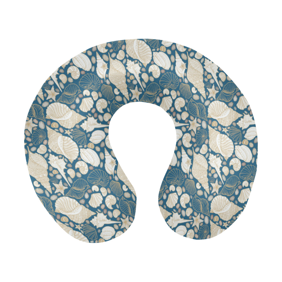 Sea turtle Polynesian Tribal design pattern U-Shaped Travel Neck Pillow