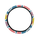 Colorful mushroom design pattern Car Steering Wheel Cover