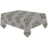nautical wood steering wheel pattern Tablecloth
