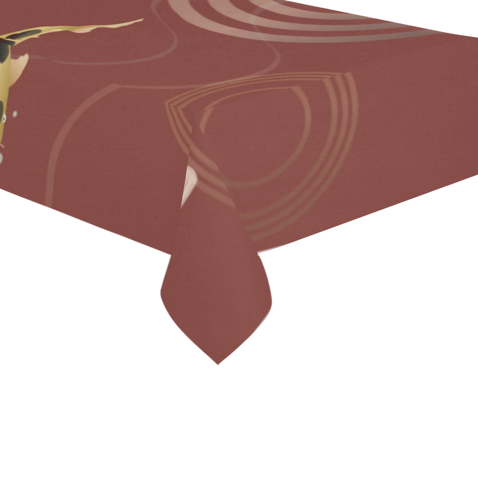 Fancy Carp red background Tablecloth