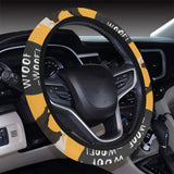 Boston terrier design pattern Car Steering Wheel Cover