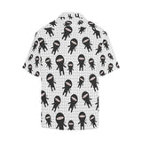 Ninja pattern plaid background Men's All Over Print Hawaiian Shirt