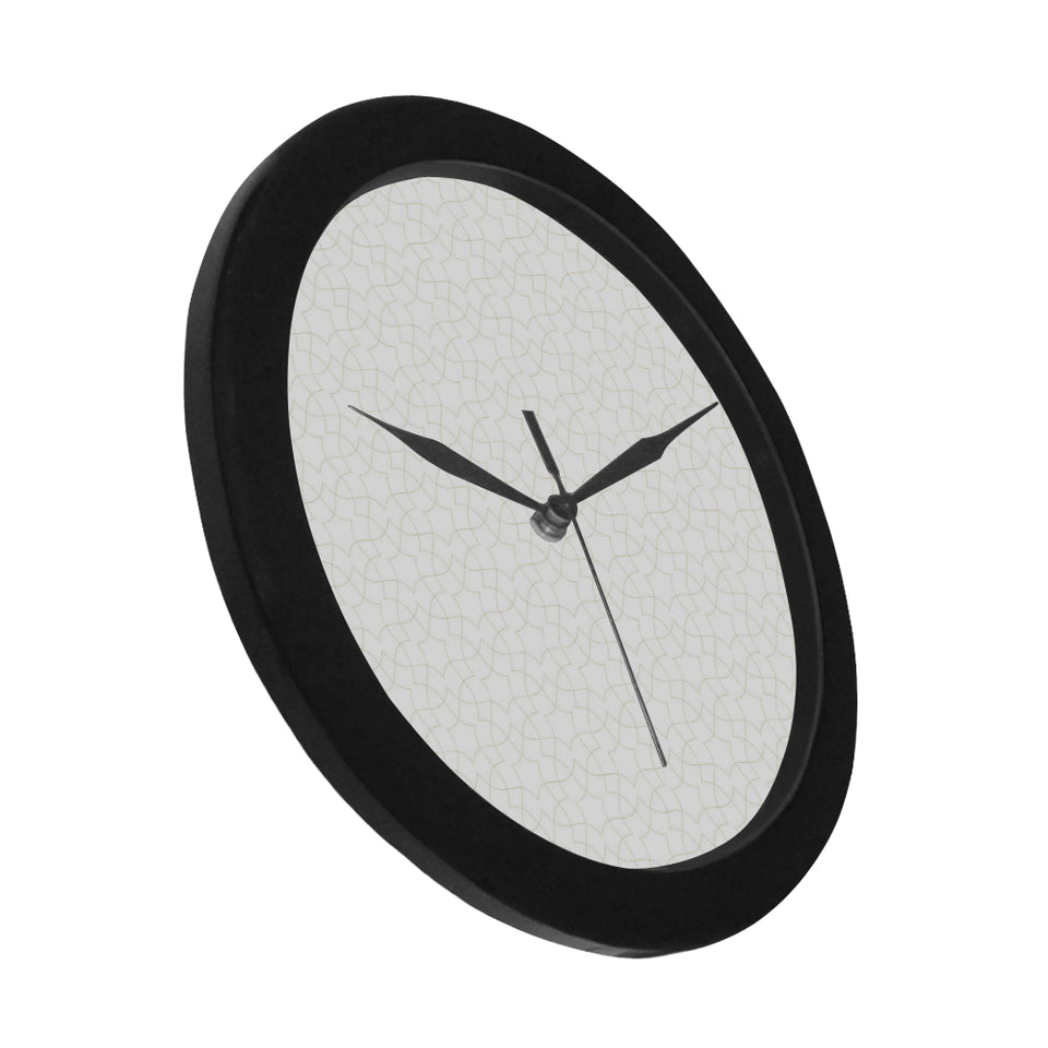 arabic white pattern Elegant Black Wall Clock