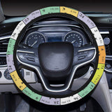 Chemistry Periodic Table Pattern Print Design 01 Car Steering Wheel Cover