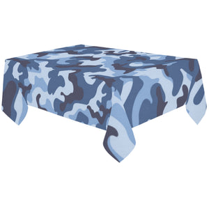 Blue camouflage pattern Tablecloth