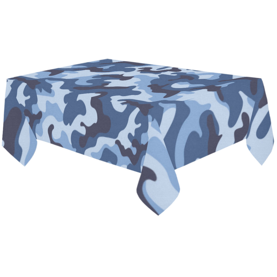 Blue camouflage pattern Tablecloth